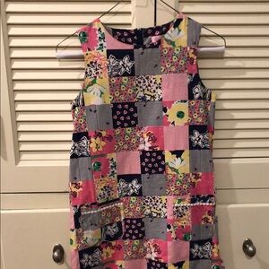 Lilly Pulitzer Pink and Blue Sheath Dress Sleeveless Crew Neck Casual